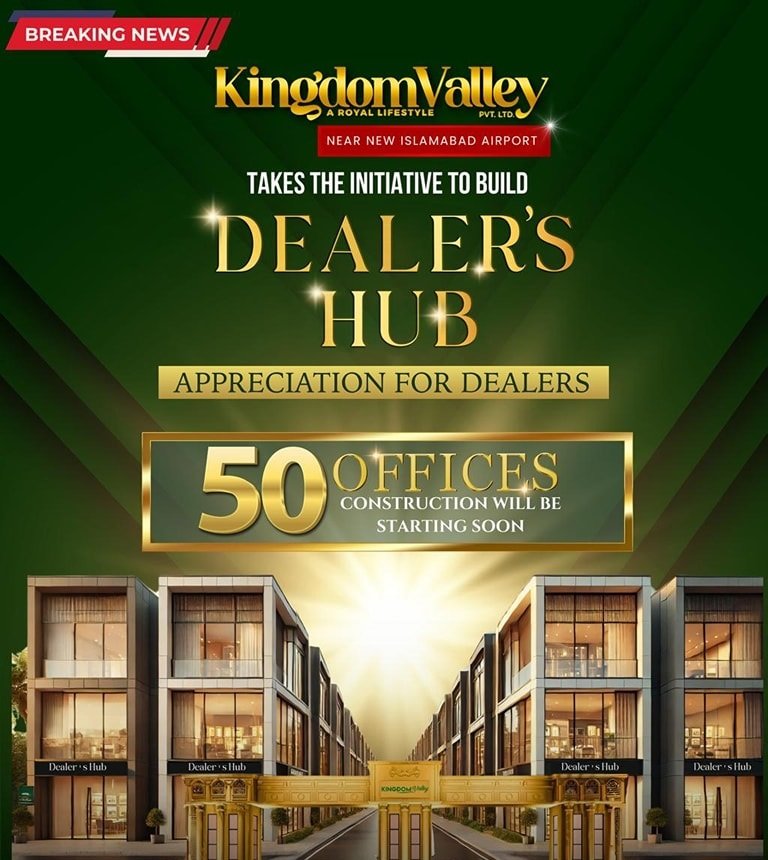 50 Dealers' Offices at Kingdom Valley Lahore Site